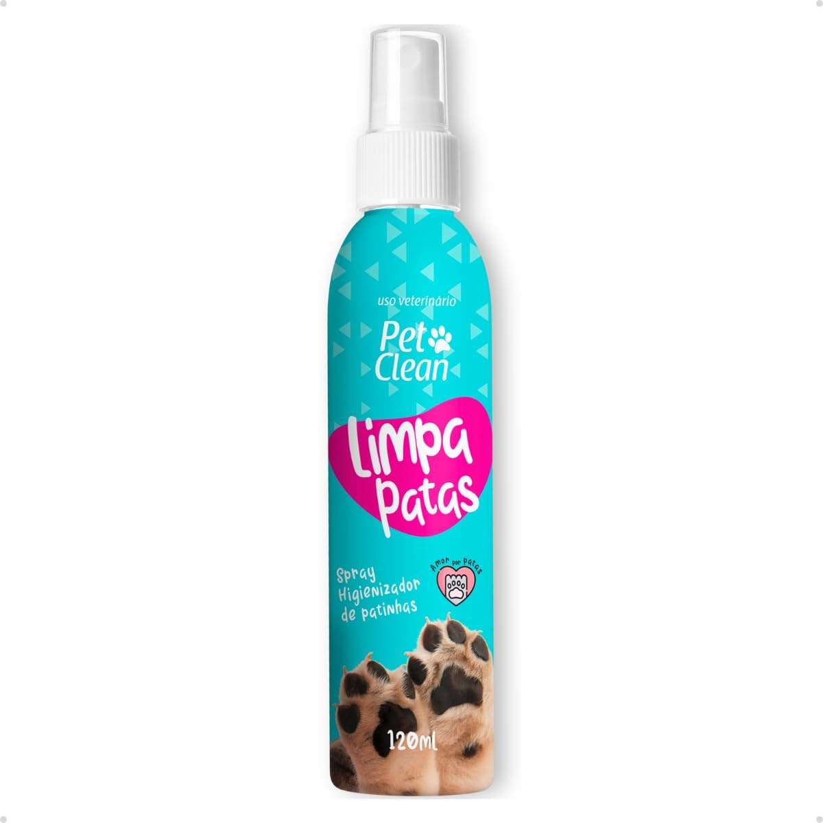 Pet Clean Limpa Patas em Spray com Ativos Hidratantes para Cães e Gatos 120ml
