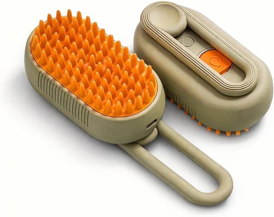 Escova Pet Elétrica 3 em 1 com Vapor Recarregável para Cães e Gatos